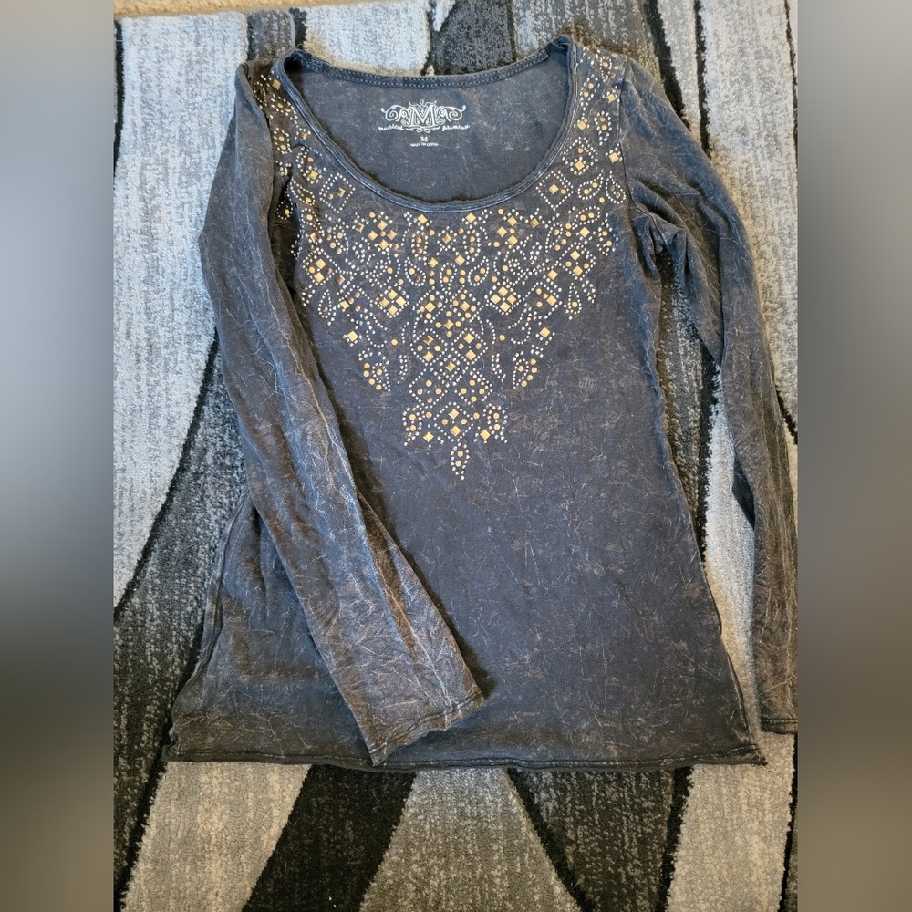 Maurices premium long sleeve bling tee